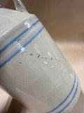 Blue Striped Robinson Clay Akron OH Whiskey Jug Bottle