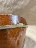 (B) Medium Sized Brown Stoneware Pottery Bowl