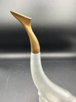 Frosted Dolphin Perfume Bottle With Gold Tail — By Avon