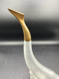 Frosted Dolphin Perfume Bottle With Gold Tail — By Avon