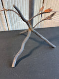 Black & Copper Tone Metal Bird in Branches Accent Table