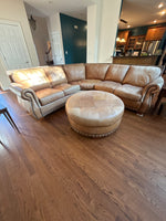 Leather Sectional Sofa with Ottoman***HEAVY ITEM***