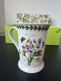 4-Piece Portmeirion Garden Botanic Sweet Pea Coffee Mug Set with Spoons in Box