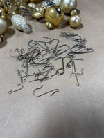 Lot Of Gold Ornaments With Hooks — 35 Ornaments