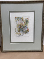 Cross Stitch of Flowers & Bicycle