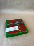 Williams Sonoma Tartan Corkback Coasters