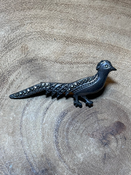 Sterling/Marcasite Pheasant Pin