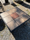 Bronze Tone Outdoor Table w/Tile Top