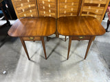 Henkel Harris Solid Cherry Pair of Pembroke End Tables with Single Drawer