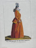 The Female ; A Satirical Caricature “Macaroni Print”