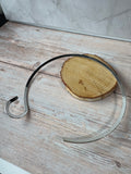 Hammered Silver Tone Omega Necklace