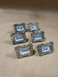 Set Of 6 Name Tag Napkin Rings