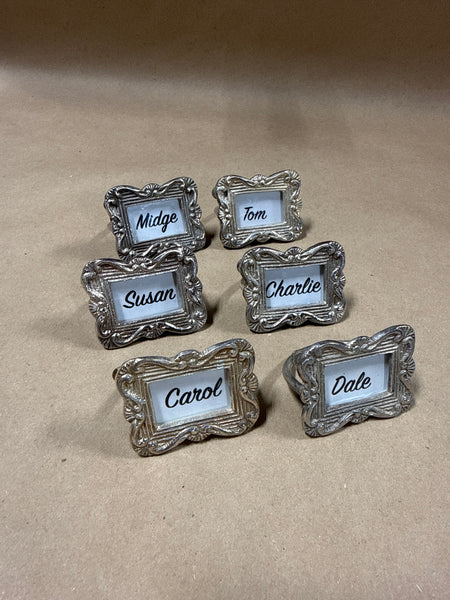 Set Of 6 Name Tag Napkin Rings