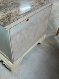 Thomasville French Provincial Marble Top Three Drawer end Table/Night Stand***HEAVY ITEM***