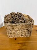 Basket Of Twine And Seagrass Balls
