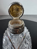 (B) Tiffany & Co Crystal Decanter with Sterling Silver Lid & Glass Stopper