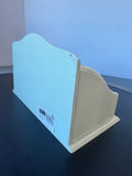 Shabby Chic Pale Green Hummingbird Wooden Desk Organizer