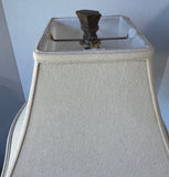 Brutalist Style Uttermost Metal Leaf Table Lamp (WORKS)