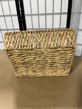 Woven Rectangular Basket with Side Handles