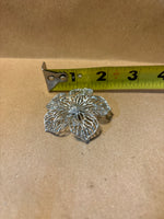 Silver Tone Flower Pin