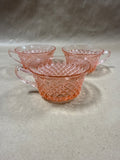 Miss America Pink Anchor Hocking Tea Cups — Set Of 3