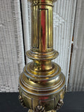 Pair of Large Heavyweight Brass Plated Lamps (WORKS)