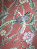 H.F.P. Macau Vintage Pink Famille Rose Floral Birds Decorative Bowl