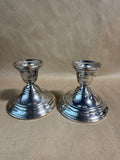 Preisner Weighted Sterling Candle Holders - Pair