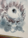 Protea Watercolor Print by Meyer Garlen; Signed
