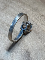 Sterling Ring with Faux Diamond - SIZE 6