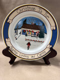Christmas Is For Sharing, Loving And Caring Plate With Stand // 2 AVAILABLE // *** PRICED INDIVIDUALLY ****