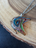 Colorful Blown Glass Fish Pendant Necklace