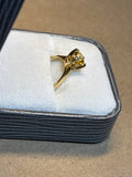 14K Gold Ring with Yellow Stone - SIZE 6.25