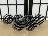 6 pc Black/Clear Glass Ornaments, Lot R