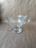 Clear Glass Pedestal Creamer Pitcher