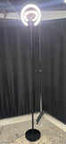 Modern Black Metal Reading Lamp with Color Changing Rotatable Dual C-Ring Lights (WORKS)