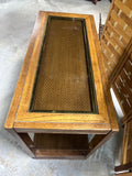Petite Console with Cane and Glass