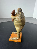 Taxidermy Folk Art Frog Holding Guitar