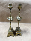 Pair Of Brass Candle Stick Holders