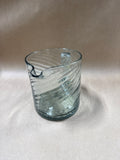 Hand Blown Swirl Ribbed Water Pitcher