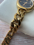 Disney Mickey Mouse Gold Tone Link Bracelet Watch (WORKS)