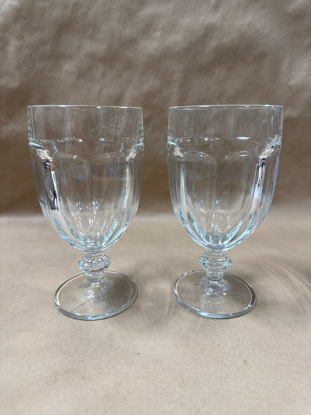 Pair Of Clear Glass Drinking Glasses
