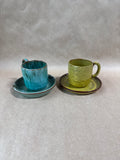 Handmade Espresso Mug And Saucer - Pair