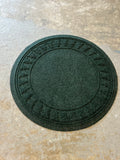 Round Dark Green Christmas Tree Mat, 36"D