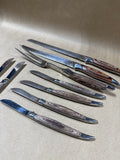 Samurai Cutlery Knives Set Forged Stainless & Wood - 11 Pieces