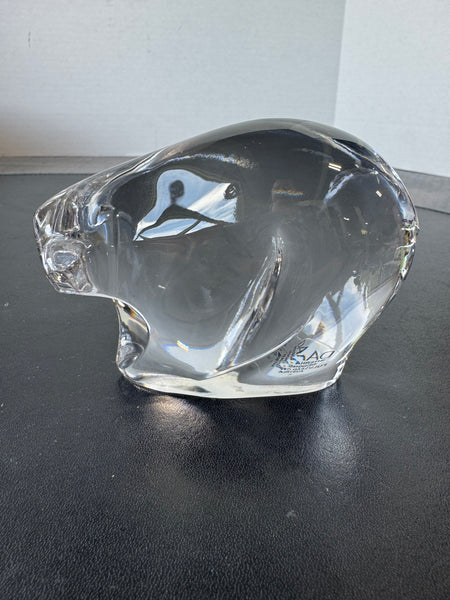 Dansk Lead Crystal Polar Bear Paperweight