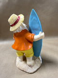Santa Holding Surfboard