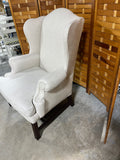 A- Sherrill Off White Wing Back Chair