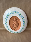Val Demone Sicily Redware Cherub Relief Wall Plaque