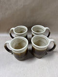 Studio Pottery Coffee Mugs - Set Of 4